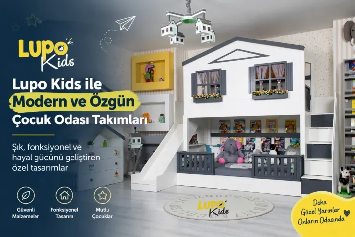 Lupo Kids ile Modern ve Özgün Çocuk Odası Takımları Lupo Kids