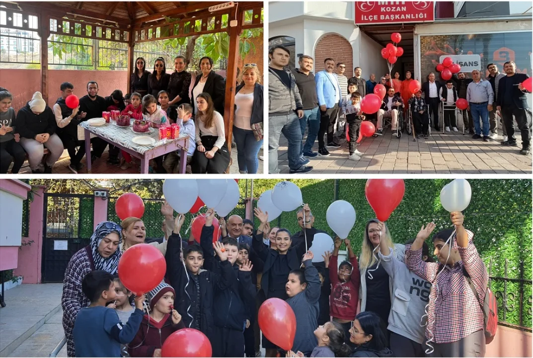 Kırmızı beyaz renklerle birlik beraberlik mesajı...